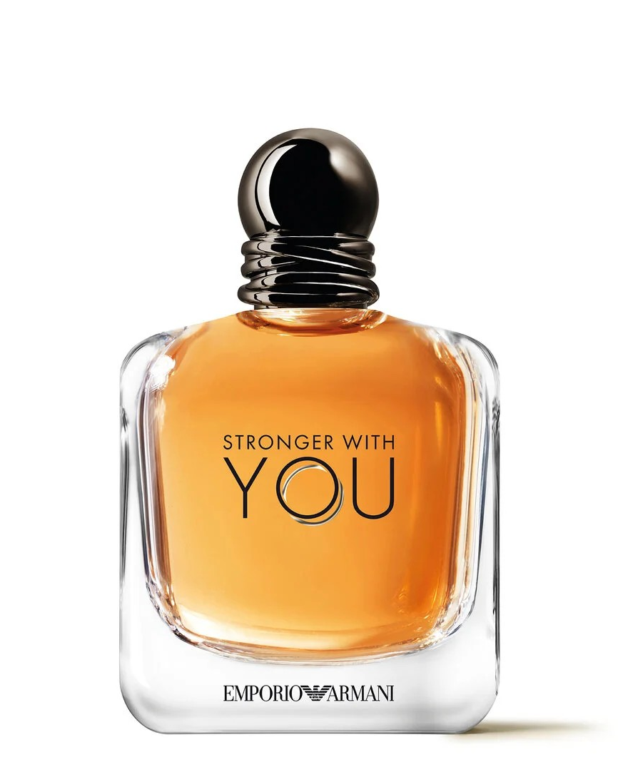 "Giorgio Armani Stronger With You Oud EDP – A bold, sophisticated men's fragrance with rich oud, vanilla, and spicy saffron notes in a sleek, dark bottle."